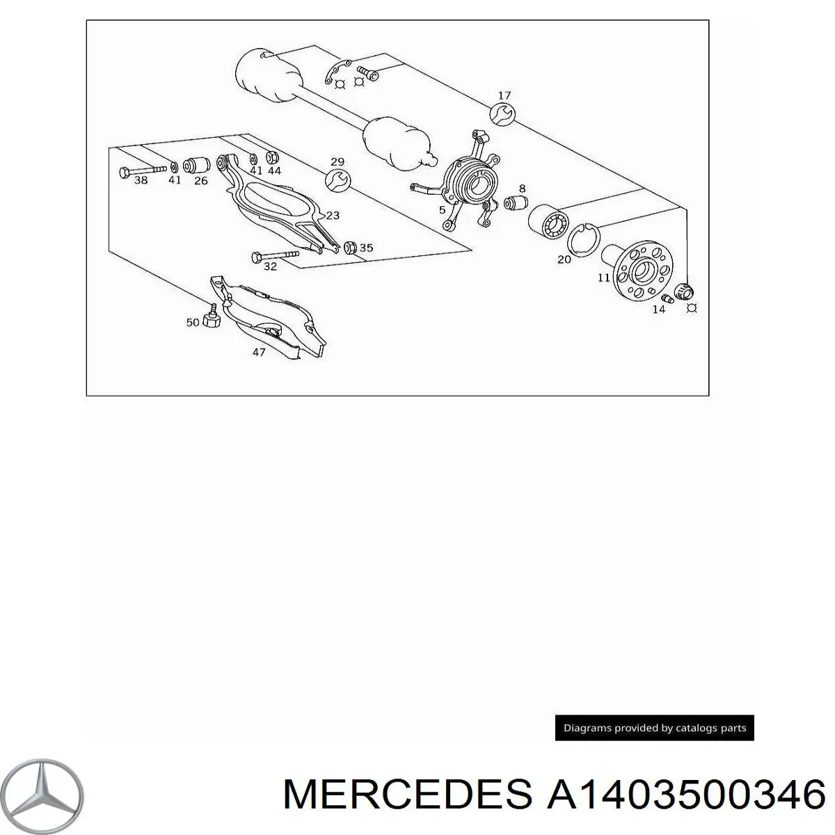 Piasta tylna do Mercedes S  W140