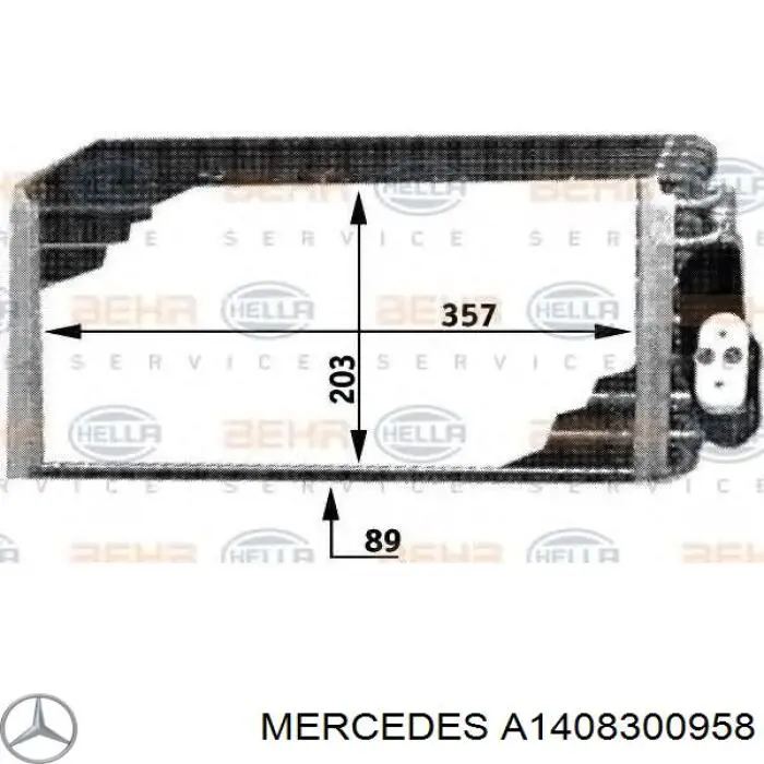 A1408300958 Mercedes parownik klimatyzacji