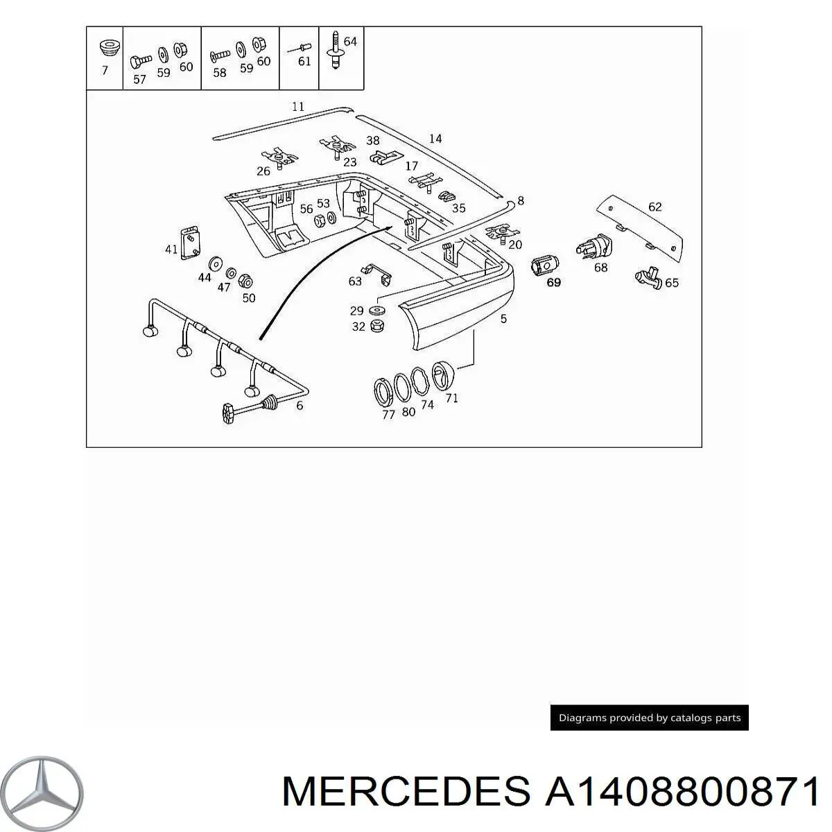 Zderzak tylny do Mercedes S  W140