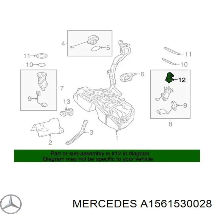 Czujnik ciśnienia paliwa A1561530028 Mercedes
