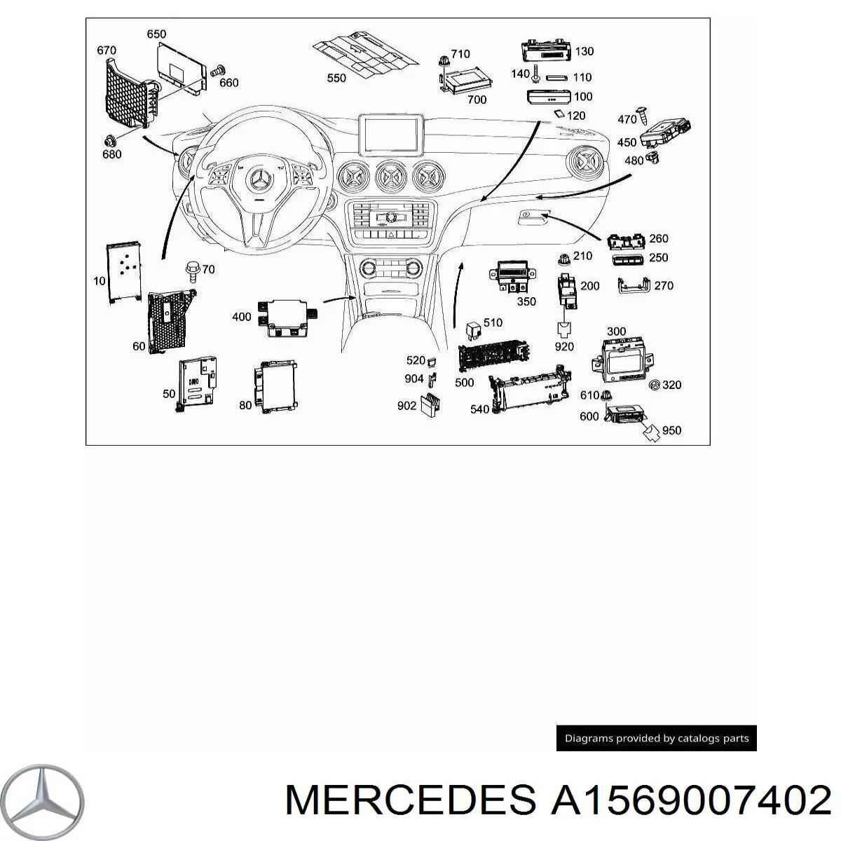 A1569007402 Mercedes Moduł SAM