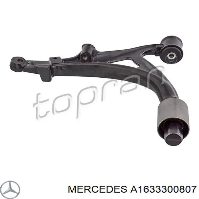 Wahacz zawieszenia przedniego dolny lewy Mercedes A1633300807 cena, od 88,53 USD