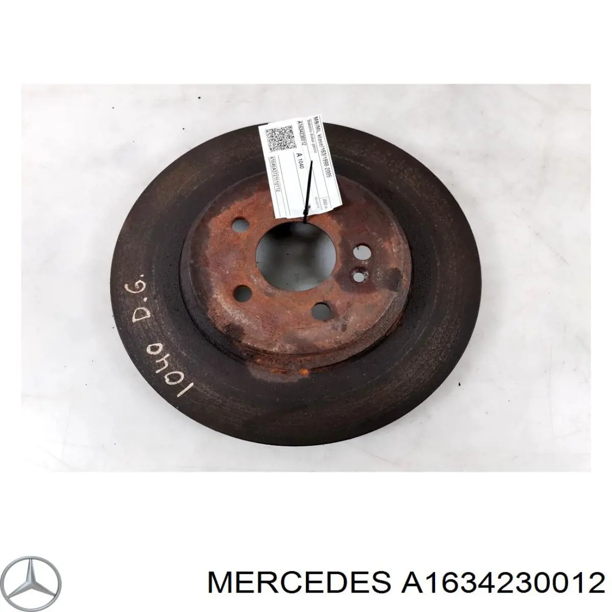 Tarcza hamulcowa tylna Mercedes A1634230012 cena, od 59,03 USD