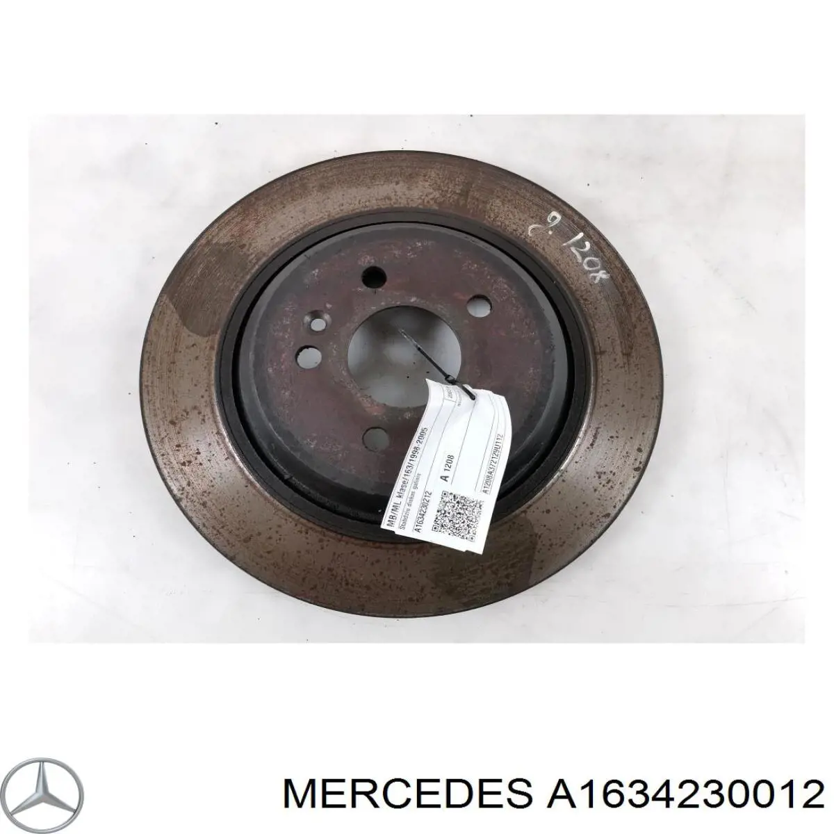 Do koszyka A1634230012 Mercedes Tarcza hamulcowa tylna