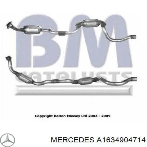 Do koszyka A1634904714 Mercedes Konwerter-katalizator