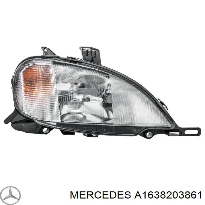 A1638203861 Mercedes Reflektor prawy