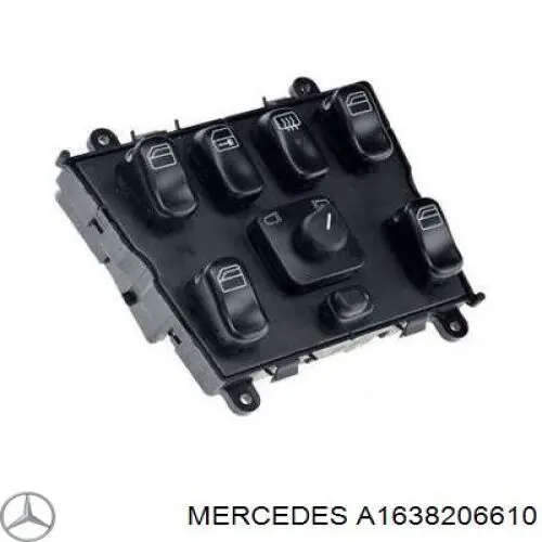 Panel przyciskowy sterowania podnośnikiem szyb konsoli centralnej Mercedes A1638206610 cena, od 97,92 USD