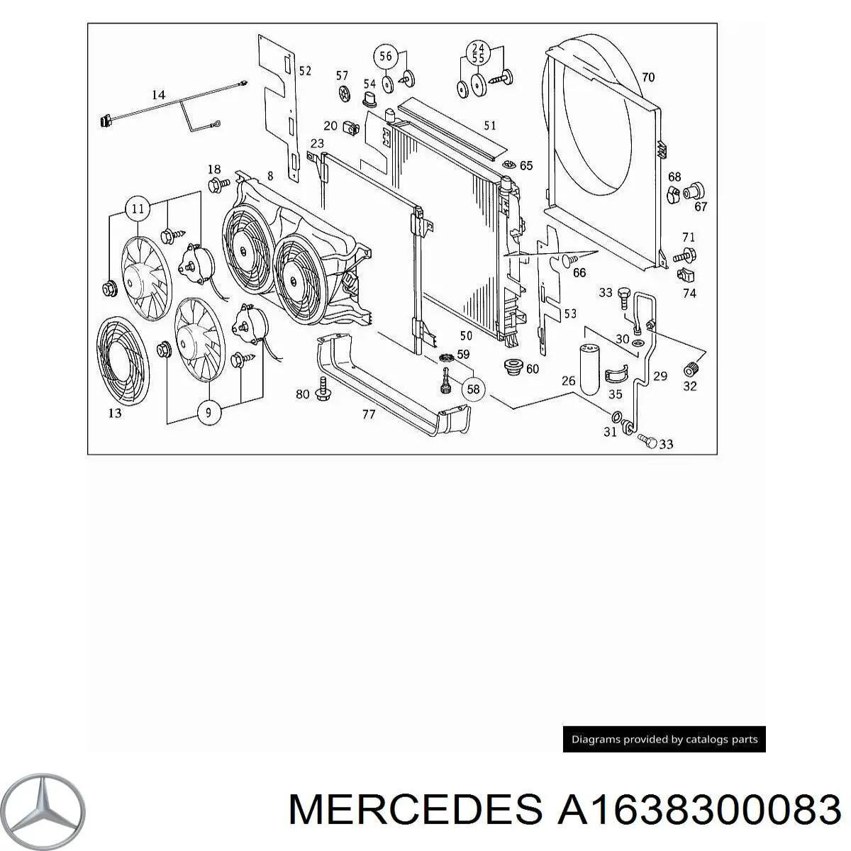 A1638300083 Mercedes Osuszacz klimatyzacji