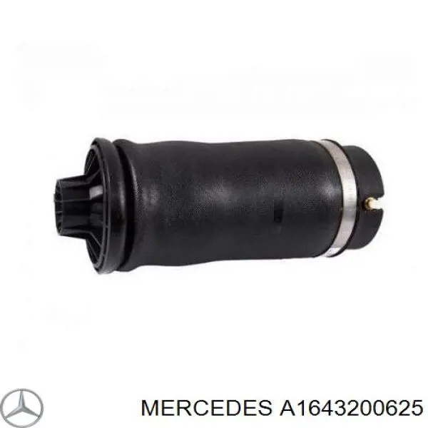 A1643200625 Mercedes Poduszka pneumatyczna (resor pneumatyczny) mostu tylnego