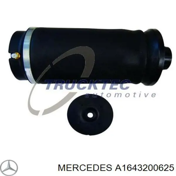 Do koszyka A1643200625 Mercedes Poduszka pneumatyczna (resor pneumatyczny) mostu tylnego