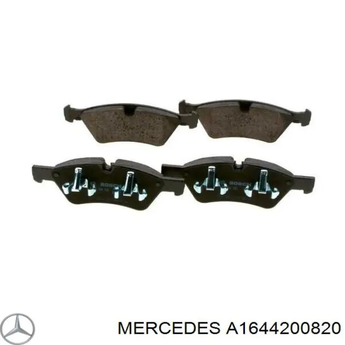 Klocki hamulcowe przednie tarczowe Mercedes A1644200820 cena, od 38,28 USD