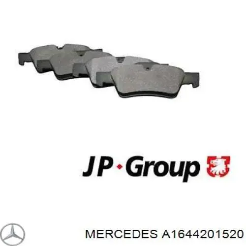 Okładziny (klocki) do hamulców tarczowych tylne Mercedes A1644201520 cena, od 26,21 USD