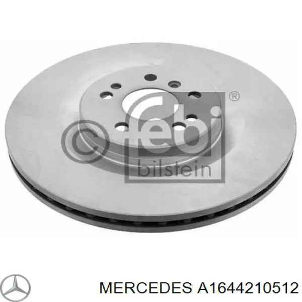 A1644210512 Mercedes Tarcza hamulcowa przednia
