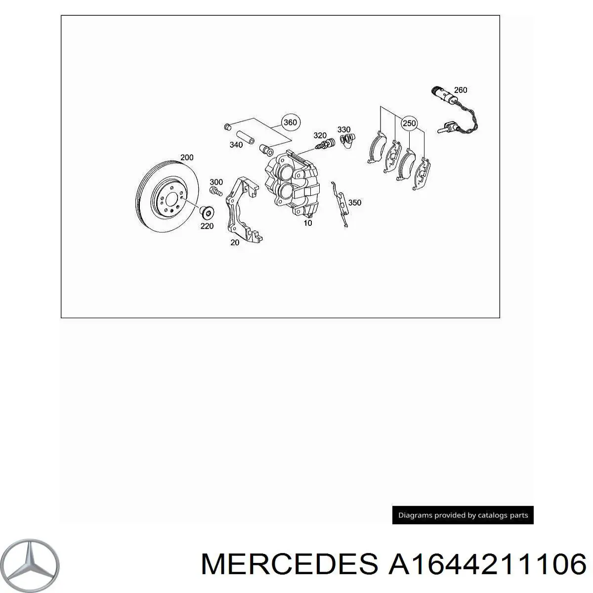 Jarzmo zacisku hamulcowego przedniego Mercedes GL SUV (X164) (2006 - 2012) cena, od 437,33 USD