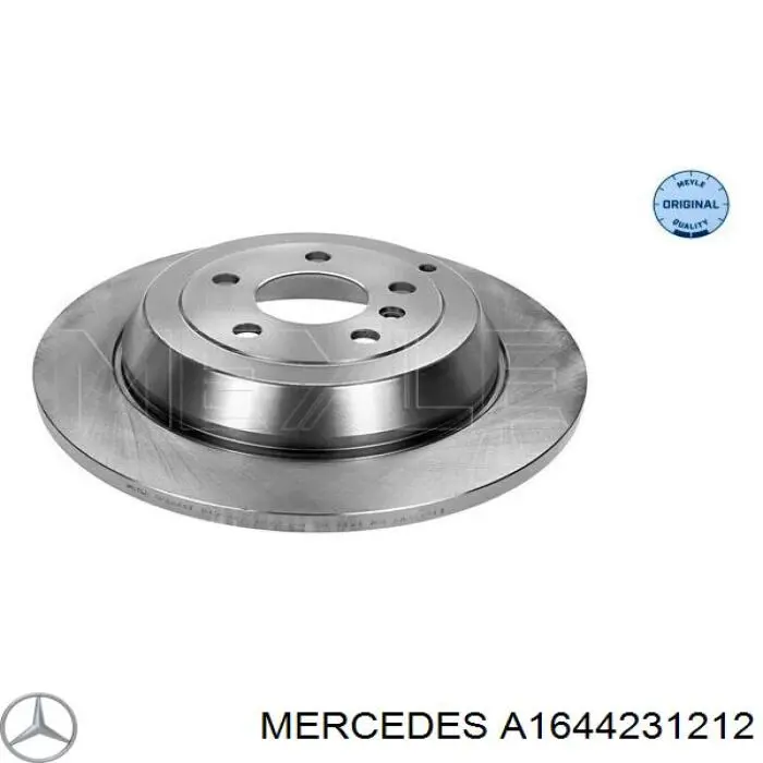Tarcza hamulcowa tylna Mercedes A1644231212 cena, od 67,55 USD