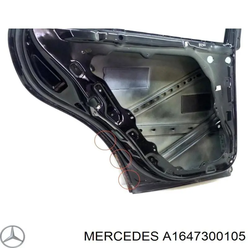 Drzwi tylne lewe Mercedes ML/GLE SUV (W164) (2005 - 2011) cena, od 454,58 USD