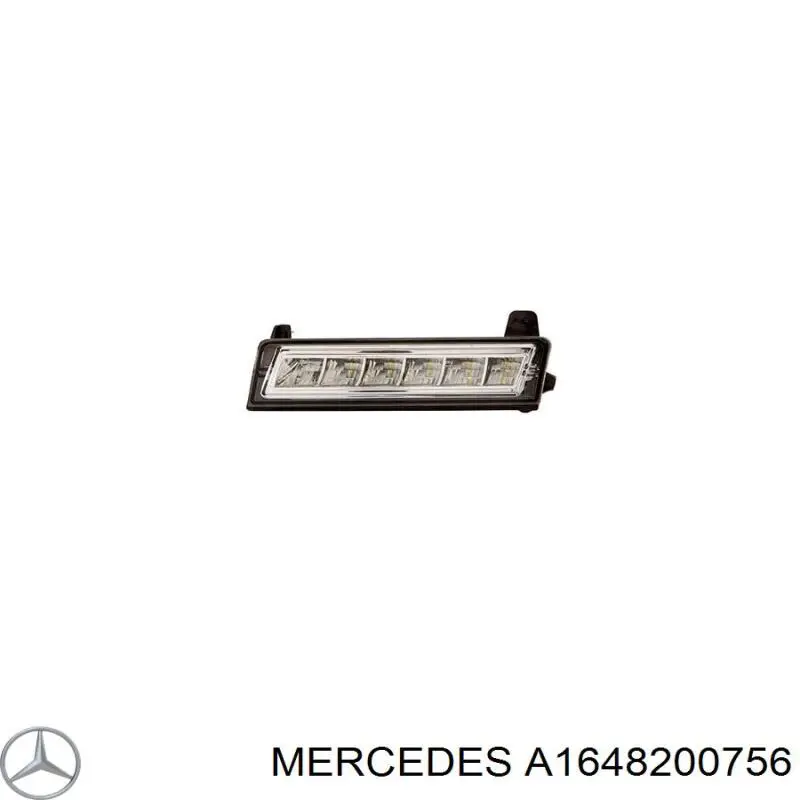 A1648200756 Mercedes Lampa przeciwmgielna lewa