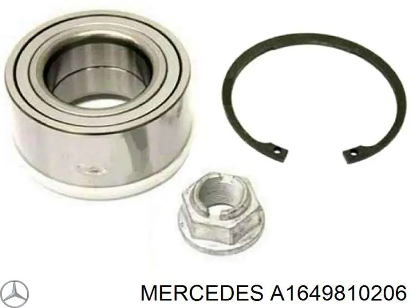 Łożysko piasty przedniej Mercedes A1649810206 cena, od 59,41 USD