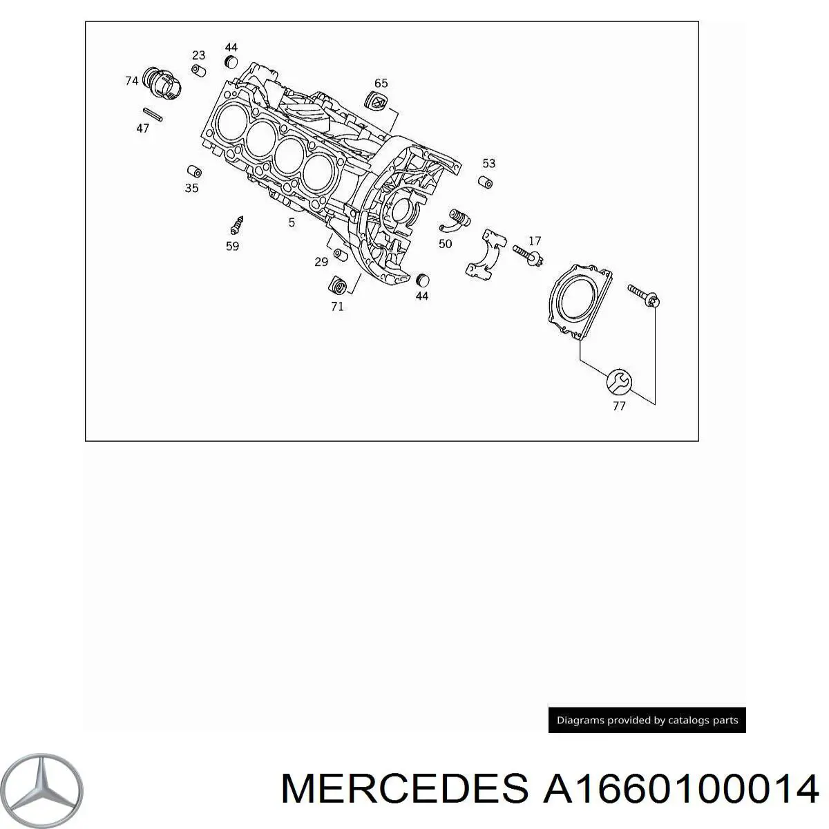 Do koszyka A1660100014 Mercedes Uszczelniacz wału korbowego silnika tylny