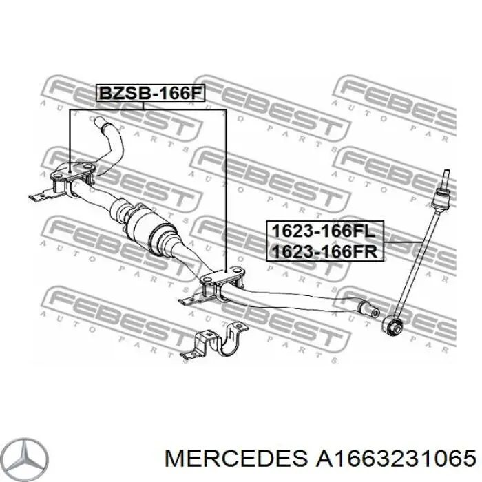 A1663231065 Mercedes Stabilizator przedni