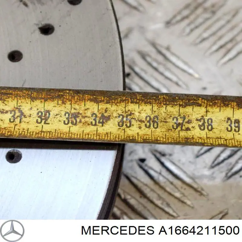 Do koszyka A1664211500 Mercedes Tarcza hamulcowa przednia