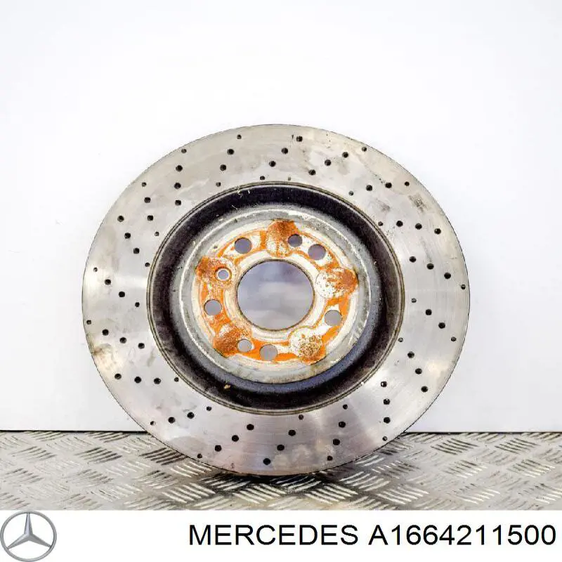 Tarcza hamulcowa przednia A1664211500 Mercedes