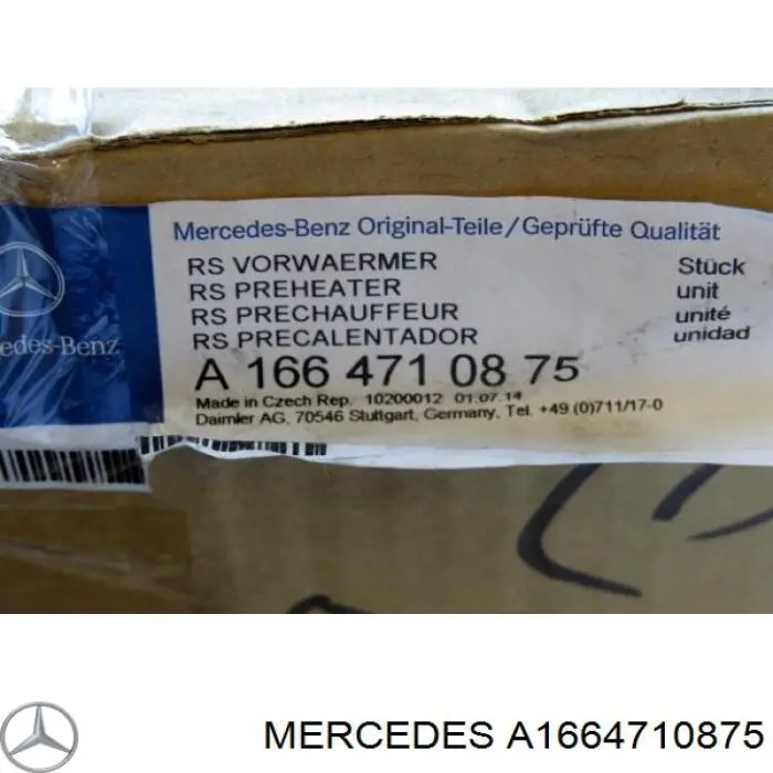 A1664710875 Mercedes Blok podgrzewania paliwa