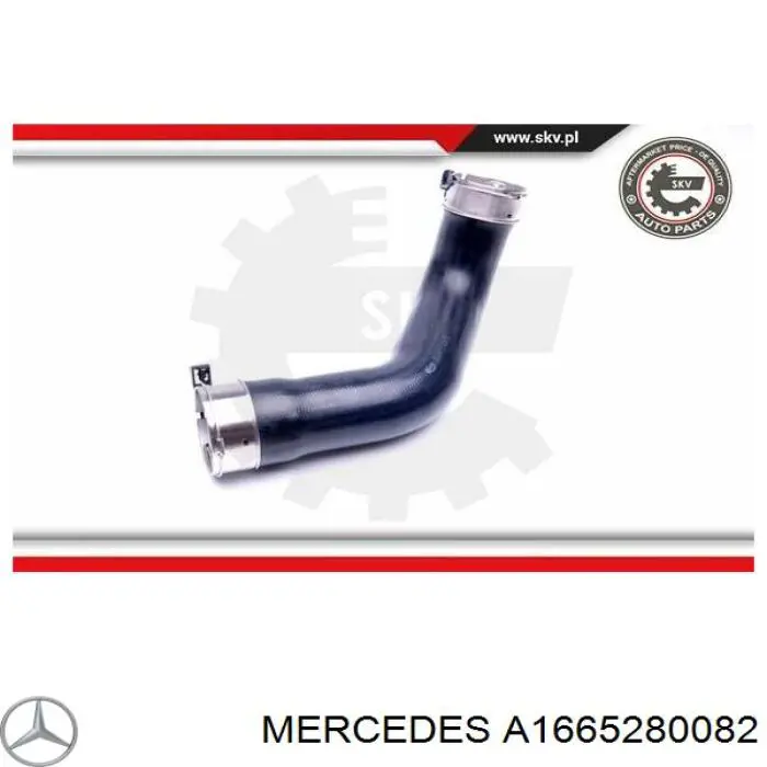 Przewód (króciec) intercoolera Mercedes A1665280082 cena, od 66,23 USD