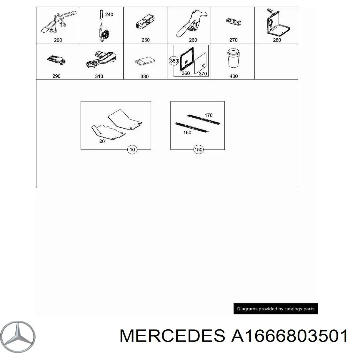 A1666803501 Mercedes Dywaniki przód+tył, komplet