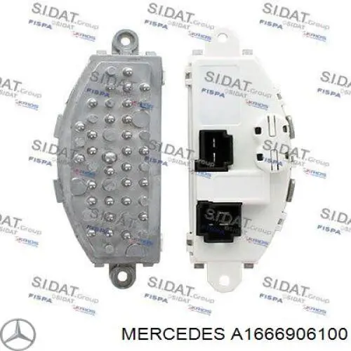 A1666906100 Mercedes Silniczek wentylatora nagrzewnicy (ogrzewacza wnętrza)