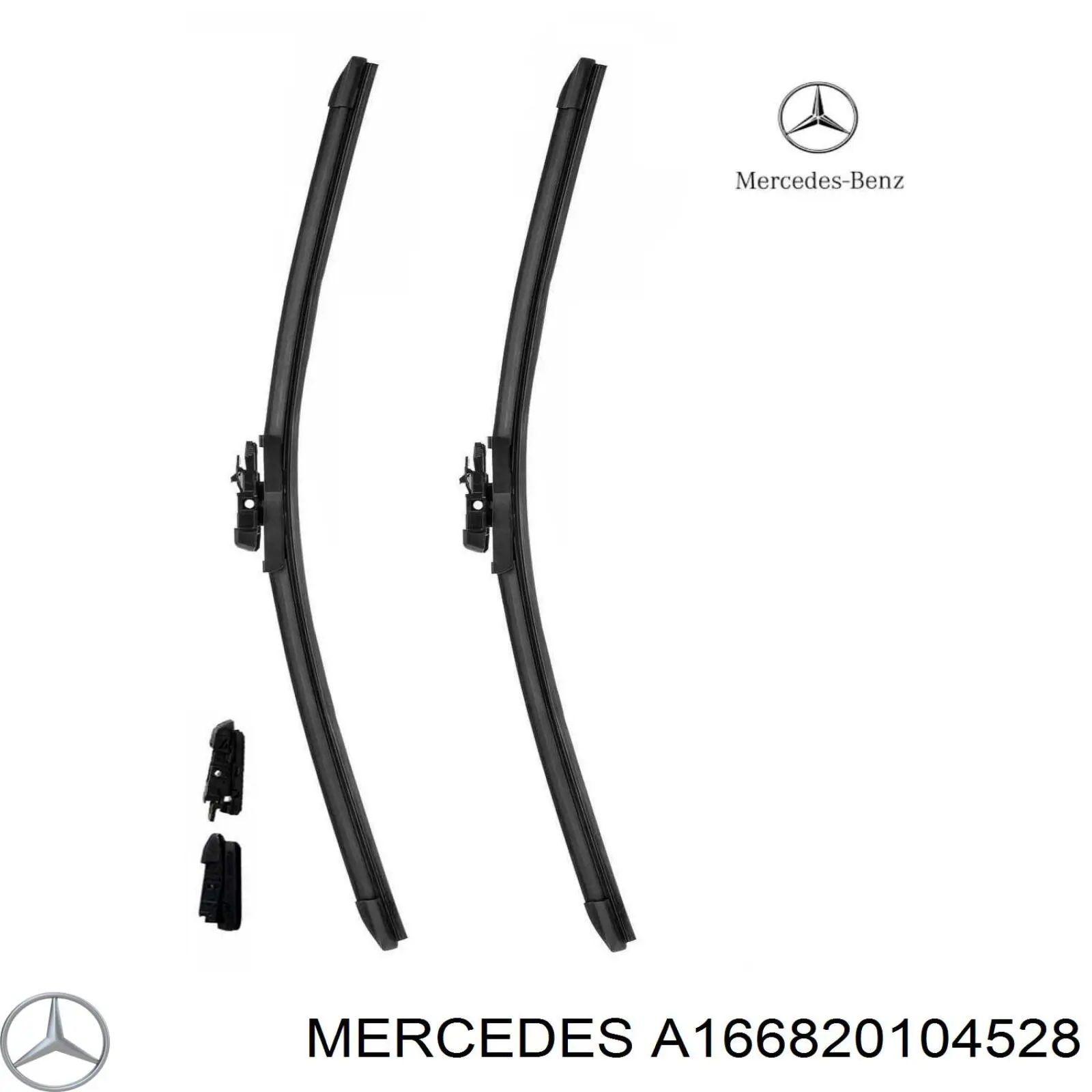 Pióro wycieraczki szyby przedniej, zestaw (2 szt.) Mercedes A166820104528 cena, od 80,17 USD