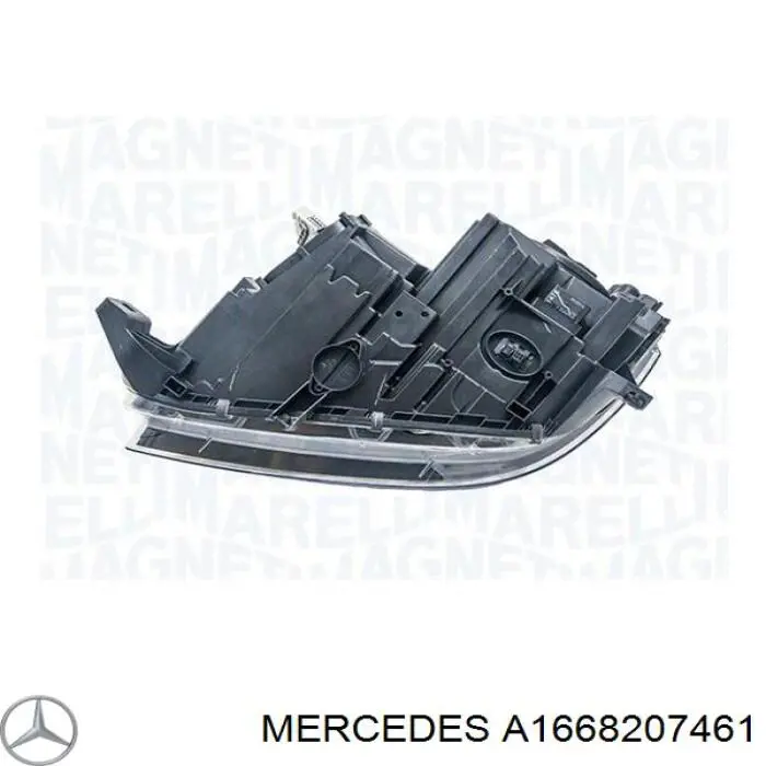 A1668207461 Mercedes Reflektor prawy