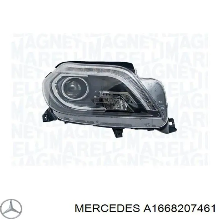 Reflektor prawy Mercedes A1668207461 cena, od 1870,42 USD
