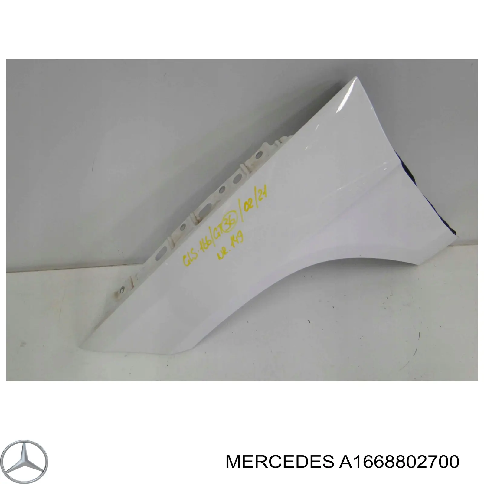 Do koszyka A1668802700 Mercedes Błotnik przedni lewy