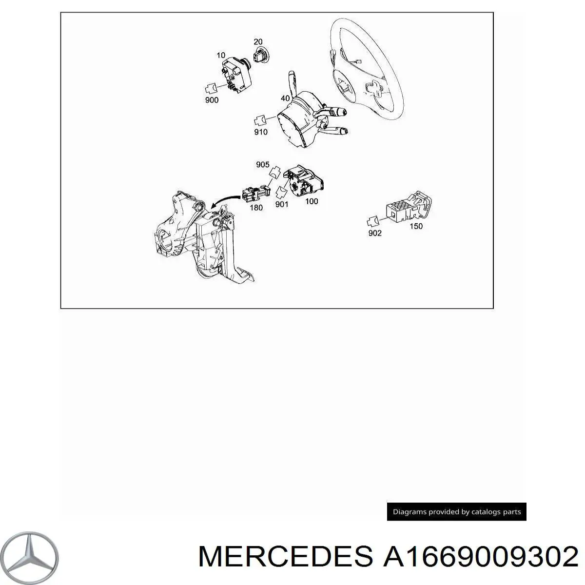 Przełącznik zespolony, w komplecie do Mercedes ML/GLE  W166