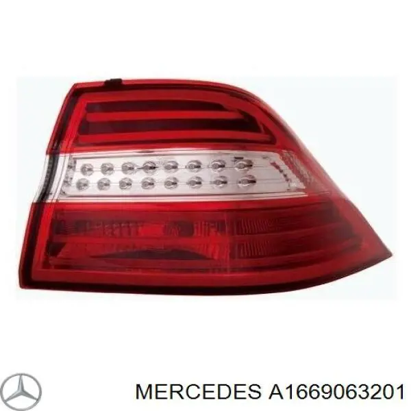 A1669063201 Mercedes Lampa zespolona tylna prawa