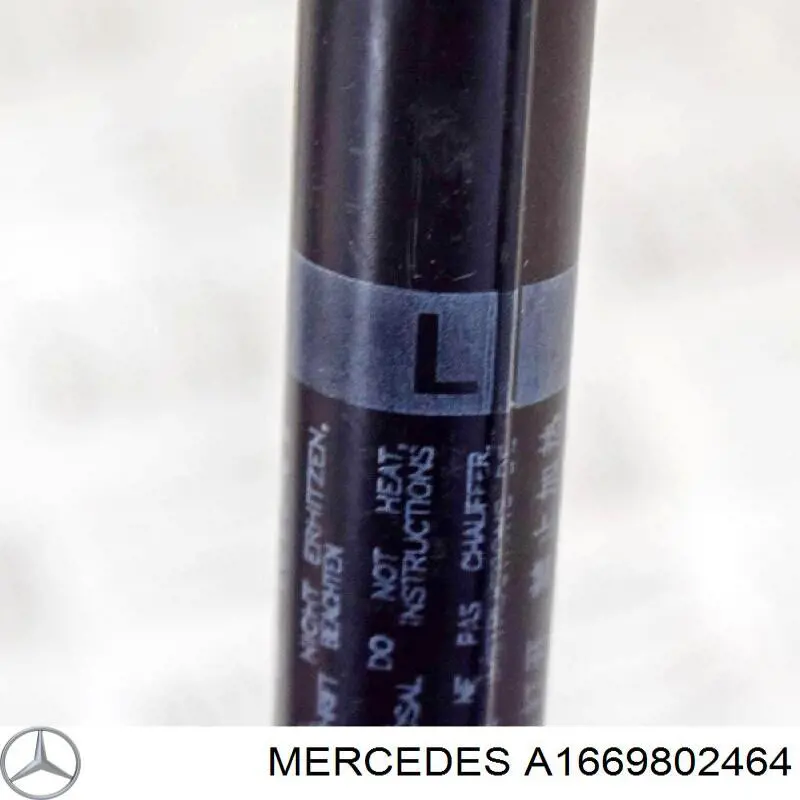 Do koszyka A1669802464 Mercedes Amortyzator maski prawy = siłownik maski prawy