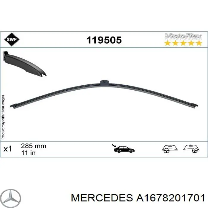 Pióro wycieraczki szyby przedniej, zestaw (2 szt.) Denso DF326 cena, od 12,05 USD
