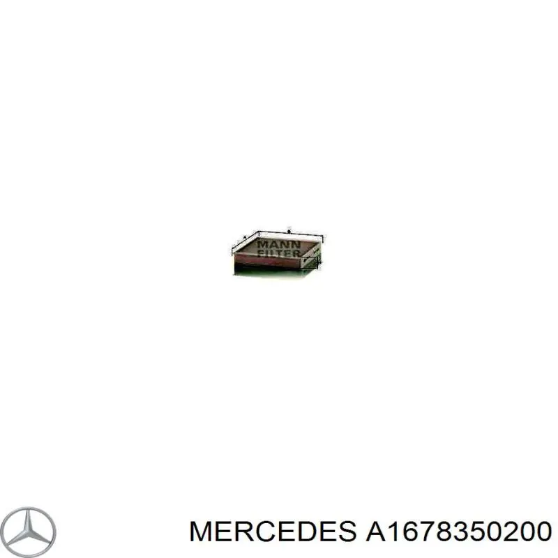 A1678350200 Mercedes Filtr kabiny