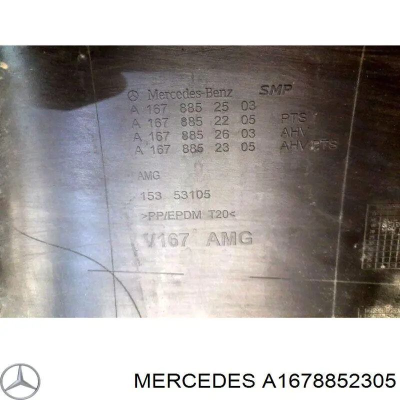 A1678852305 Mercedes Zderzak tylny, dolna część