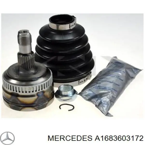 Półoś napędowa przednia lewa Mercedes A1683603172 cena, od 74,91 USD
