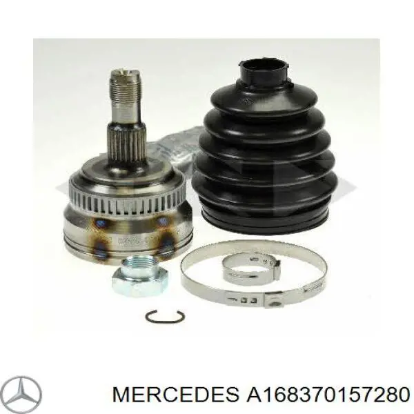 A168370157280 Mercedes Półoś napędowa przednia lewa