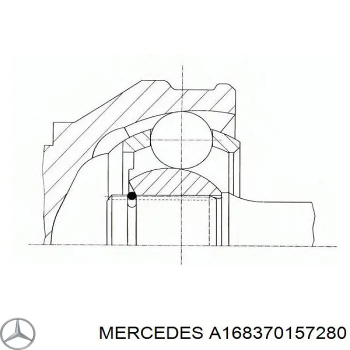 Półoś napędowa przednia lewa Mercedes A168370157280 cena, od 68,10 USD
