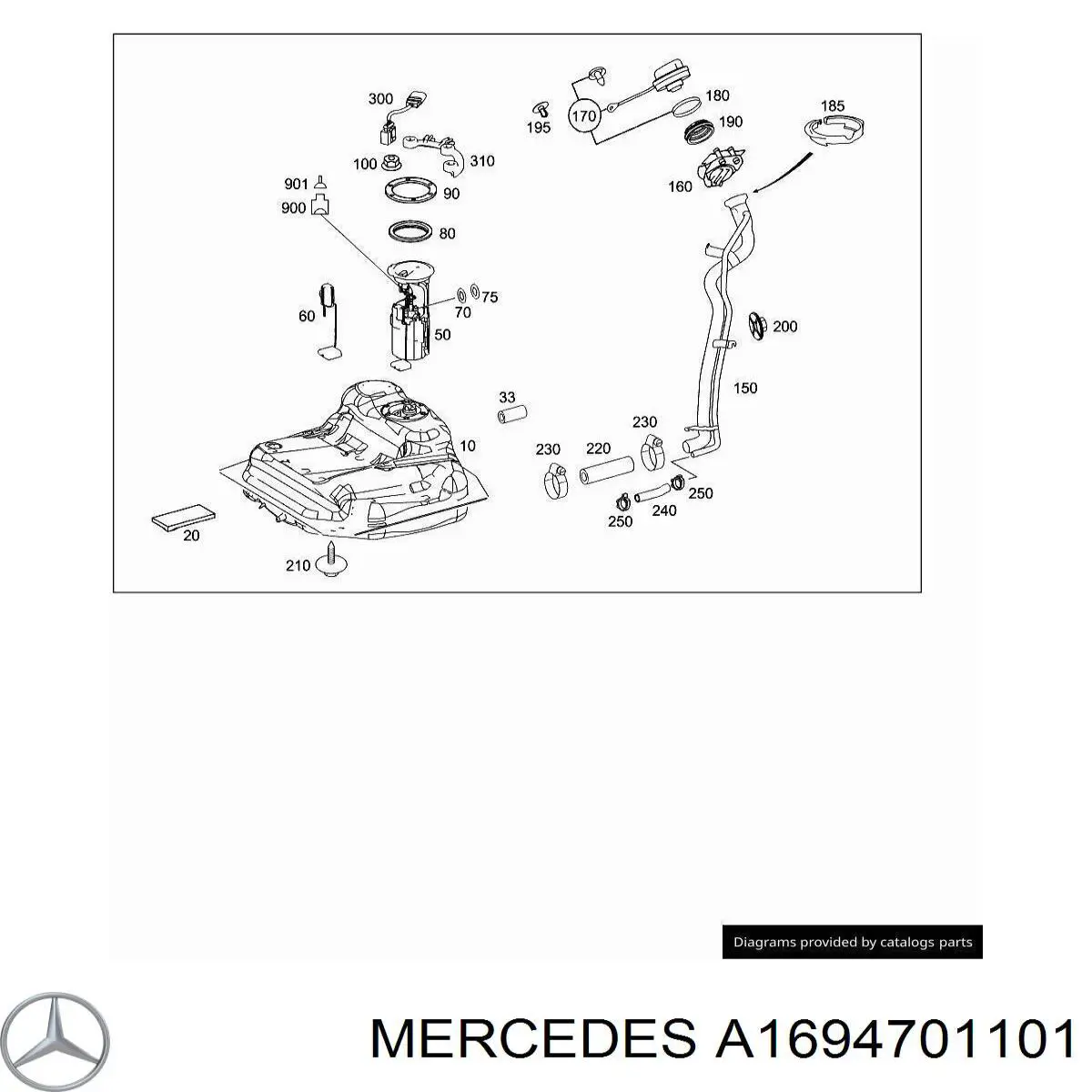 A1694701101 Mercedes Zbiornik paliwa