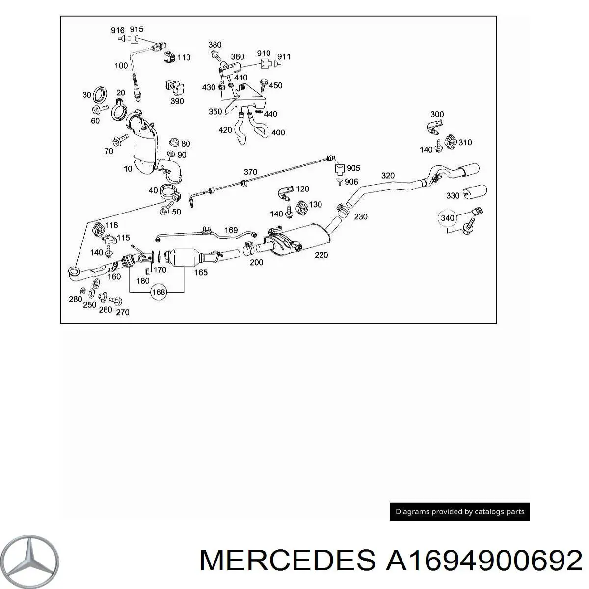 Filtr cząstek stałych układu wydechowego Mercedes A1694900692 cena, od 463,61 USD