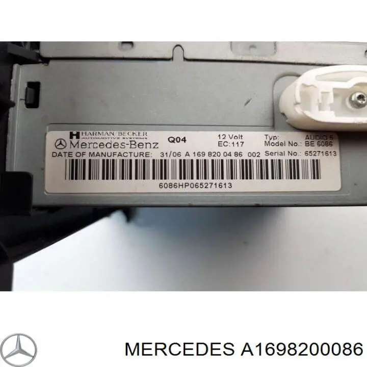 Do koszyka A1698200386 Mercedes Radioodtwarzacz (radio AM/FM)