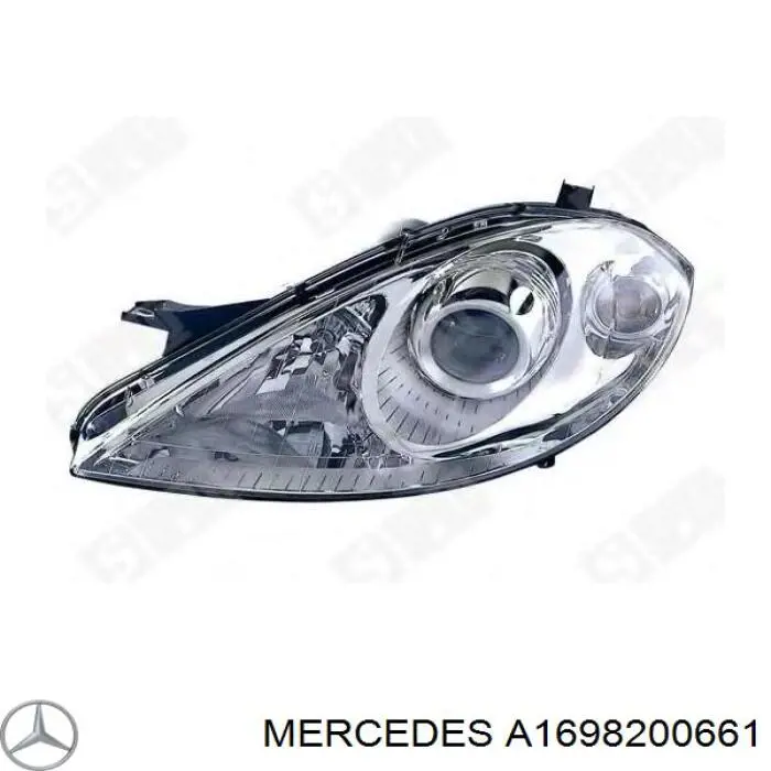 A1698200661 Mercedes Reflektor prawy