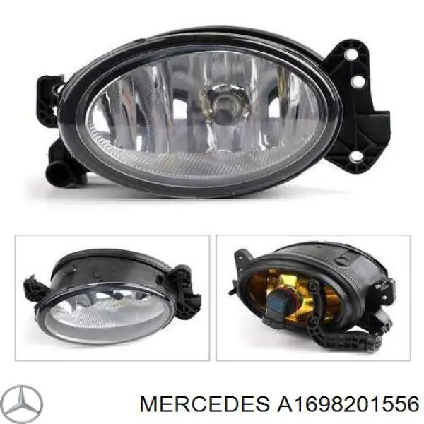 A1698201556 Mercedes lampa przeciwmgielna lewa