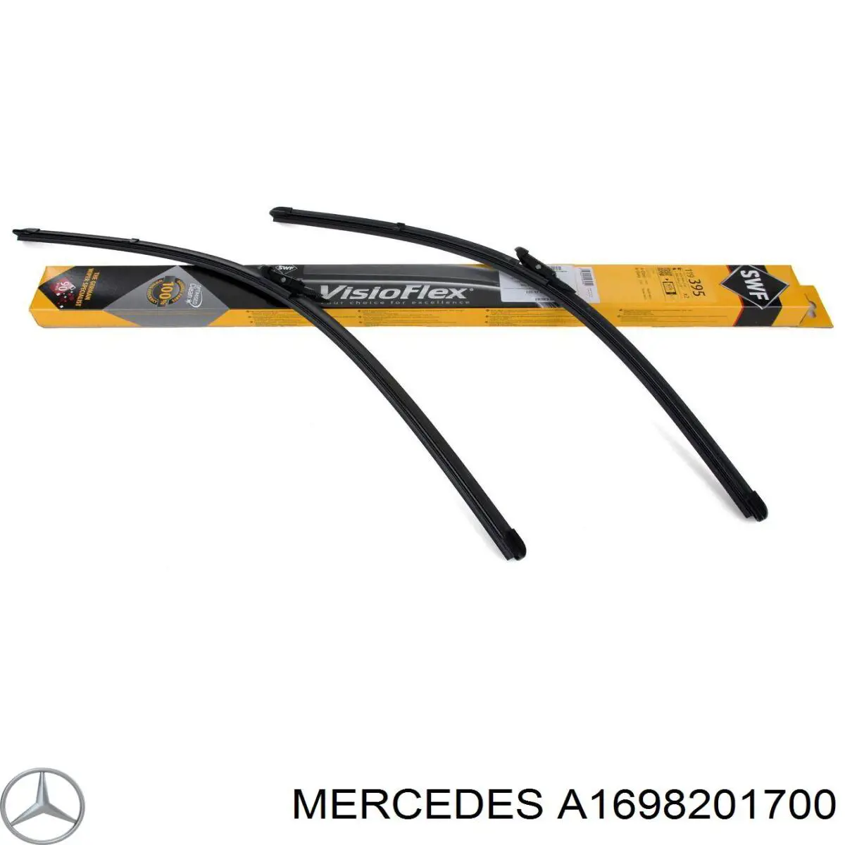 Pióro wycieraczki szyby przedniej, zestaw (2 szt.) Mercedes A1698201700 cena, od 23,26 USD