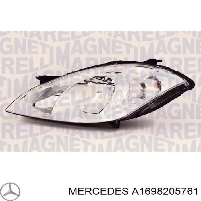 Do koszyka A1698205761 Mercedes Reflektor lewy